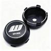 4pcs Black Silver W Work Logo Emblem Car Wheel Center Caps High Cap 60MM 56MM Wheels Hub Rim Hubcaps Cover Replace Accessories