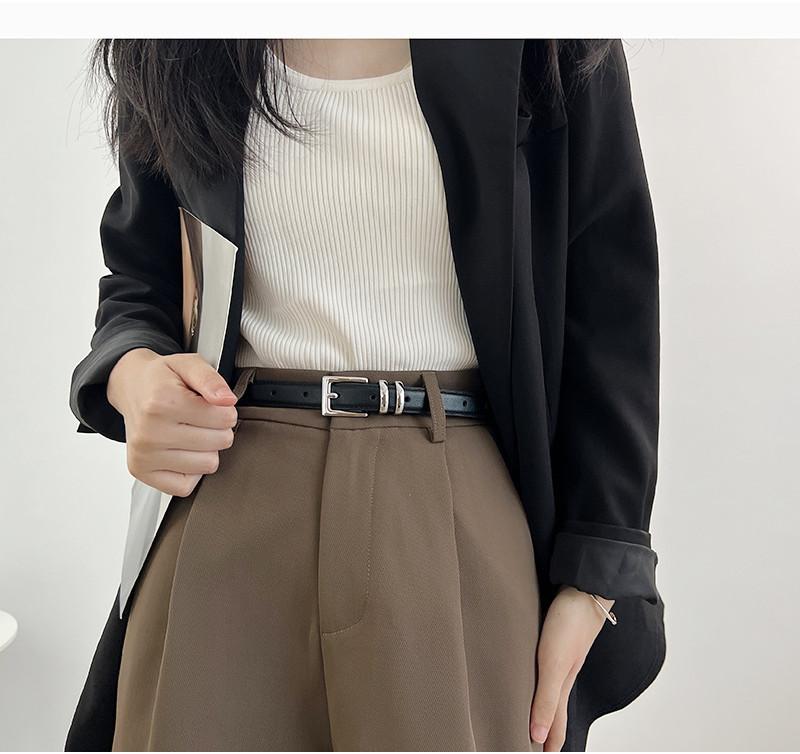 Elegant Caramel Color Genuine Leather Women's Belt For Versatile Fashion Styling