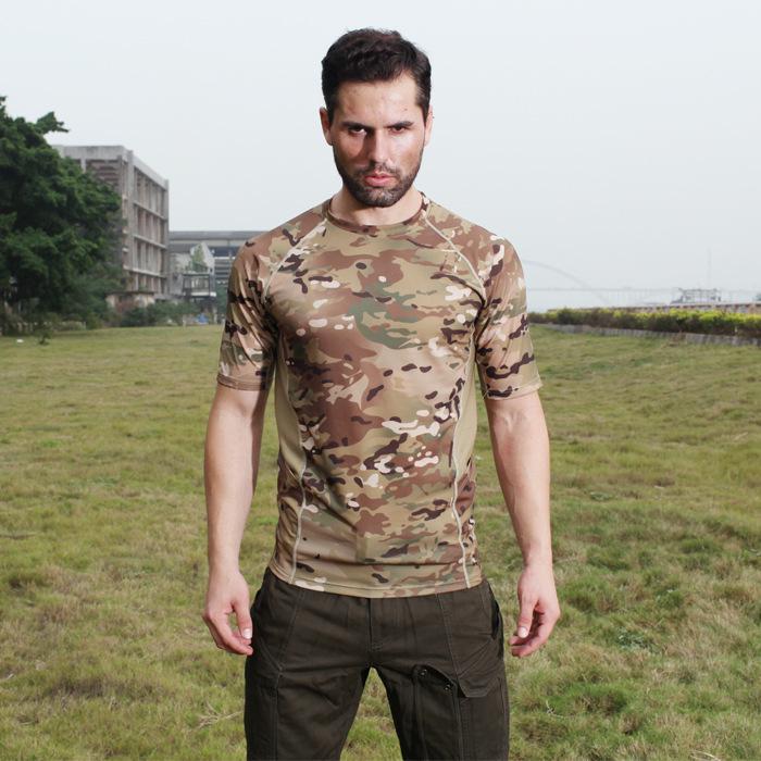 WARCHIEF Schnelltrocknendes Camouflage-Kurzarm-T-Shirt für Outdoor-Aktivitäten