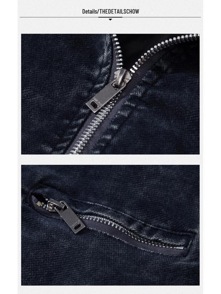 Korean Style Light Denim Stand Collar Spring Jacket