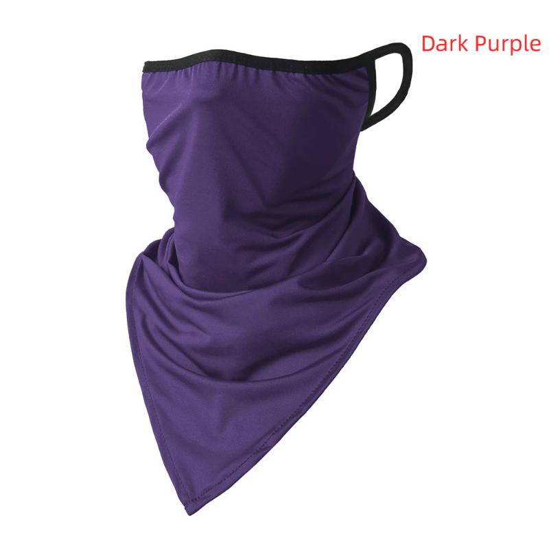 Maschera Estiva da Uomo Integrale Scaldacollo da Bicicletta Bandana da Ciclismo Maschera Protezione UV Traspirante Seta Ghiacciata Sciarpa da Appendere all'Orecchio per Esterno