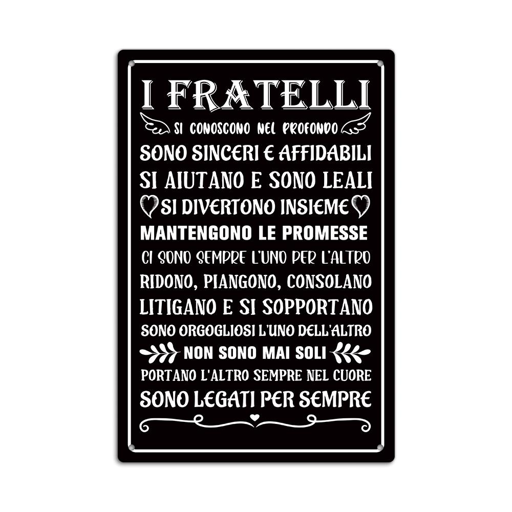 

Putuo Decor 1pc Individuation Italian Vintage Metal Tin Sign, Wall Art Decor for Home Farmhouse Living Room, 7.9x11.8Inches 20x30cm（7.8x11.8inch）