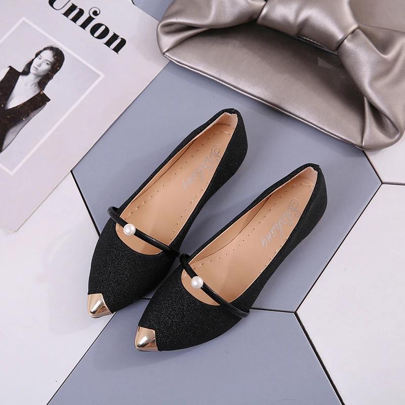 2024 New Spring and Autumn Women's Shoes Low Heel Pointed Toe Comfortable Dress One-Step Versatile Women's Shoes Zapatos Mujer