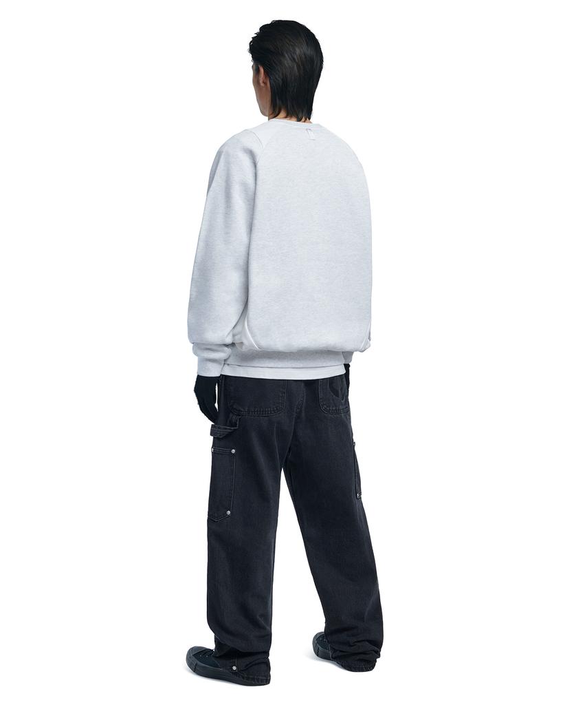 Nomaenyueol Emblem Sweatshirt - White Melange