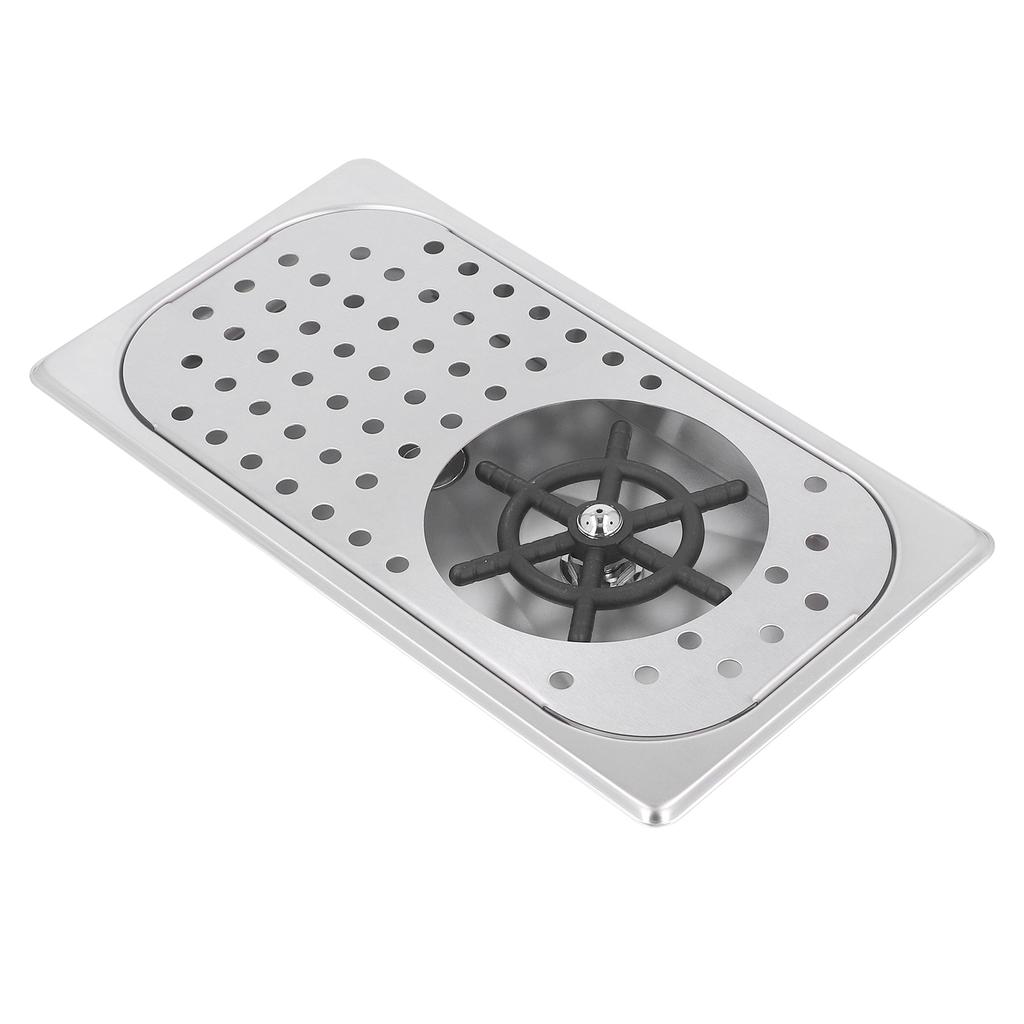 Stainless Steel Cup Washer High Pressure G1/2in Embedded Glass Rinser for Hotels Cafes Homes