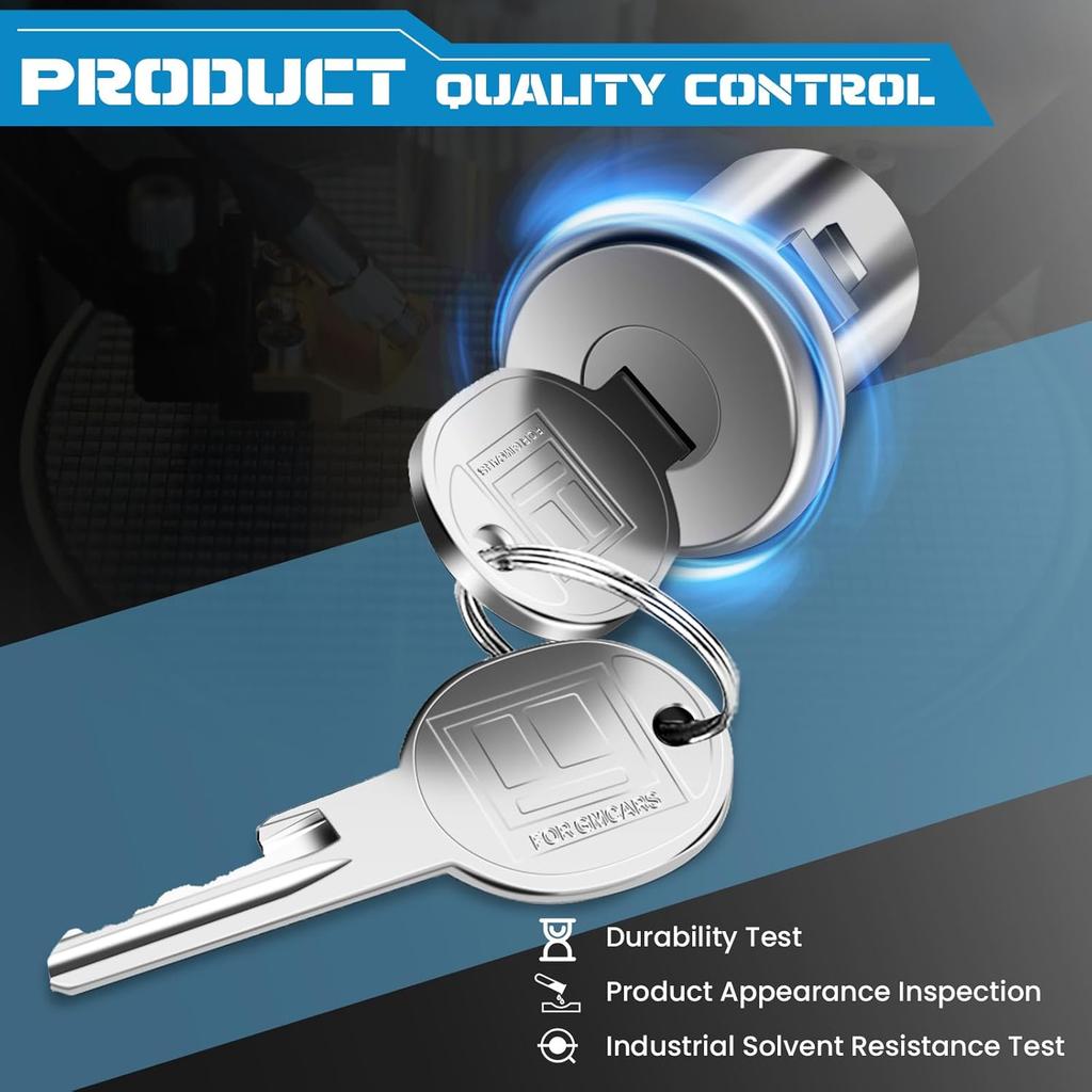 2PCS Door Lock Cylinder Set Front Left/Right,Compatible With Chevrolet Truck C10 C20 C30 GMC 1500 2500 3500 1965-1987 SUV Blazer Jimmy Suburban Van