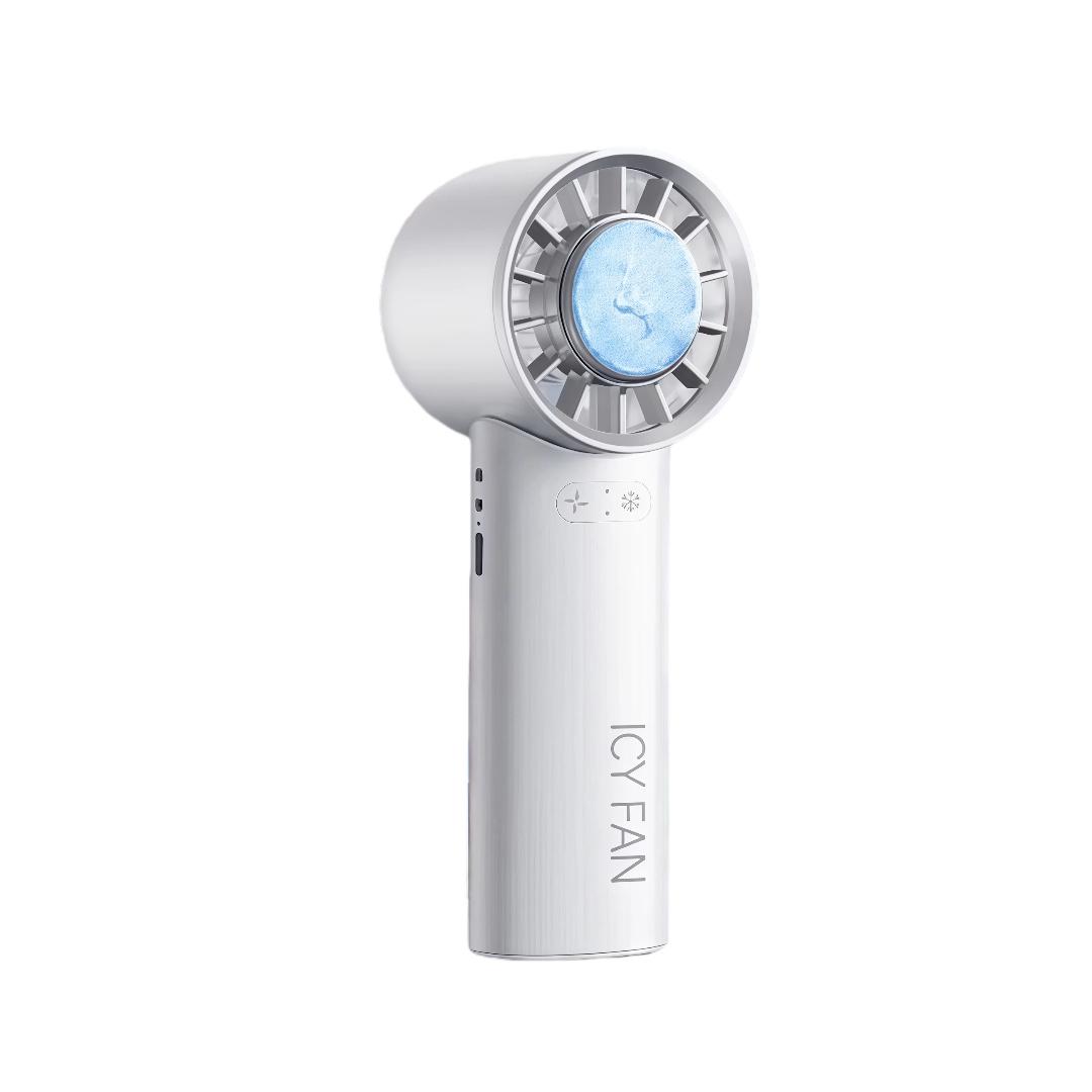 

KOVOL Handheld Mini Fan, Desktop, Long Battery Life, Foldable, Portable, Rechargeable Turbine, High-Speed, Ice Pack, Outdoor Use, White білий