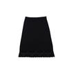 Sottogonna a mezza lunghezza con bordo in pizzo da donna, Sottogonna midi antistatica anti-sfregamento, Gonna sottoveste estiva elastica in vita tinta unita per l'uso quotidiano da donna