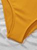 Europeisk och Amerikansk Stil Dammode Volangad Magekontrollerande Bikini Snörning i Ryggen Badkläder Djup Urringning Monokini Baddräkt En Del Rygglös Badklänning