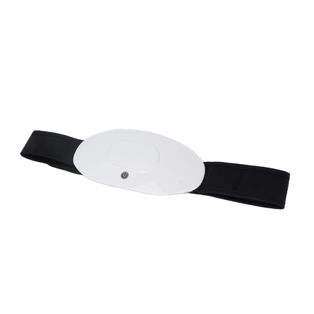 Lumbar Massager EMS Pulse Heating Waist Body Slimming Massage Belt Abdominal Massager White