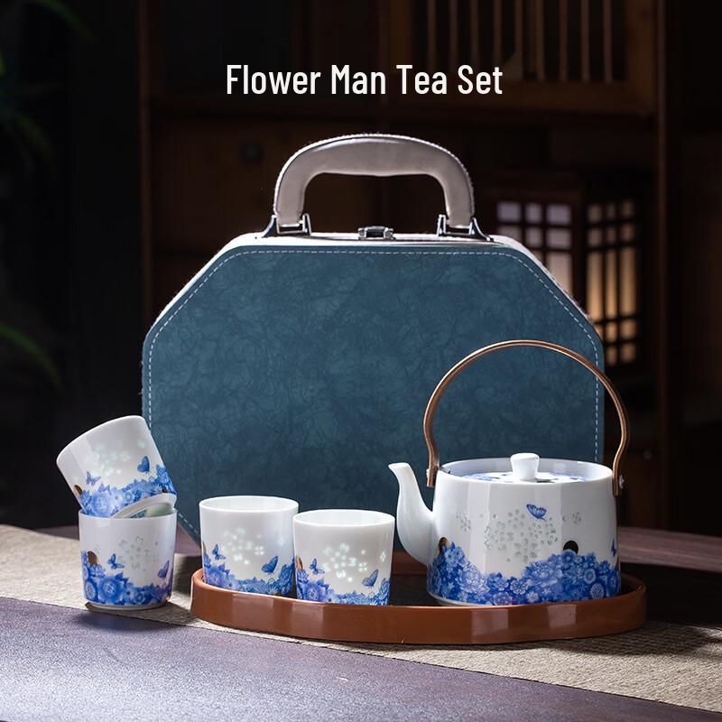 Jingdezhen Hand-Painted Ceramic Tea Set