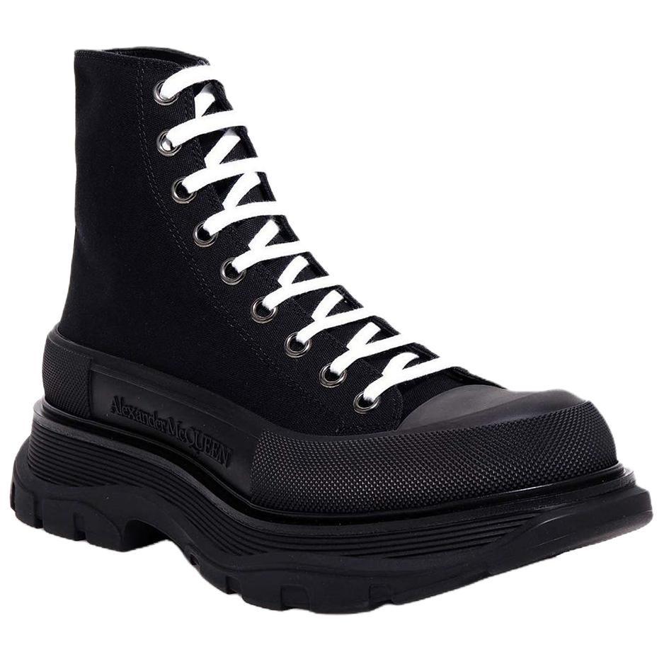 Alexander McQueen Tread Slick Short Combat Boots Men's Black 604254W4L321000