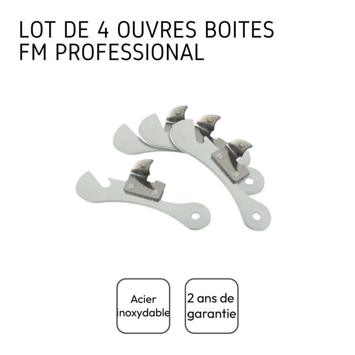 Lot de 4 ouvre-boites fm professional