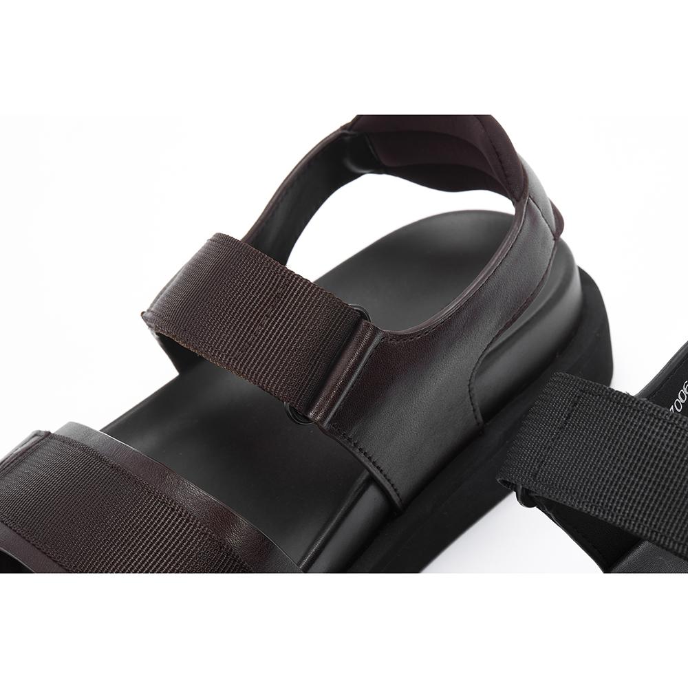 Fashion China Factories Top Grade Cowhide Slippers Men Casual Style Flat Beach Sandals for Outdoor Men's Top Layer Cow Leather Shoes