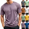 Men Crew Neck Short Sleeve T Shirt Soft Lightweight Classic Fit Basic Tee Comfortable Casual Top for Daily Wear