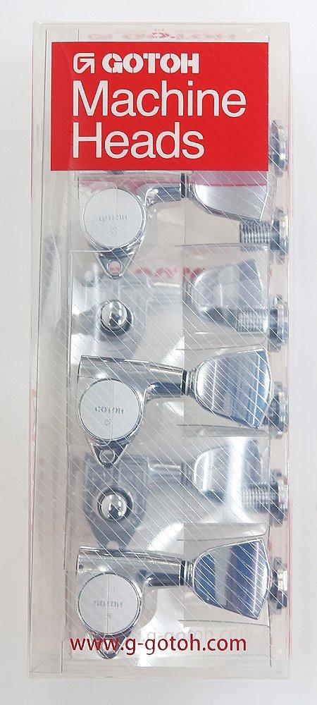 GOTOH Guitar Tuners, 04 Button, 3+3, Chrome (05192CX) SG301-04-3+3-C