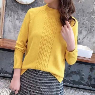 Autumn Warm Knitted Half Turtleneck Sweater Women Casual Soft Polo-neck Jumper Slim Knitted Sweater Winter  Elasticity Pullovers