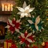 29cm Christmas Poinsettia Velvet Xmas Tree Ornaments Artificial Christmas Flower  Christmas Tree