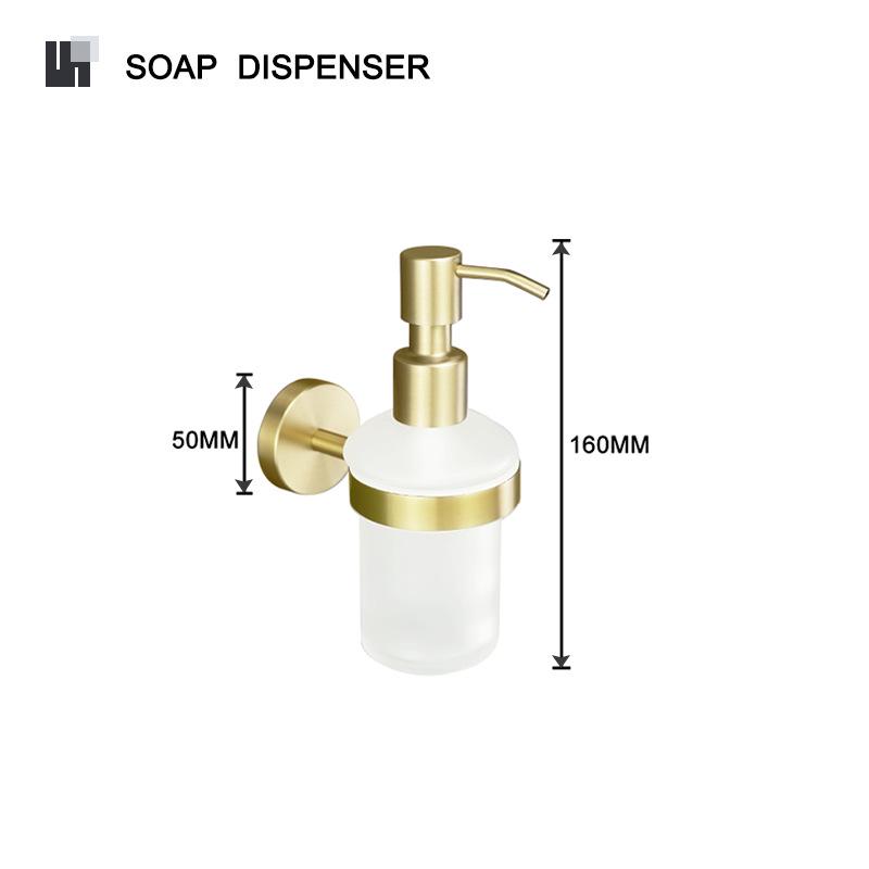 European Luxury Brass Bathroom Set: Knurled Towel Bar, Tissue Holder, Coat Hook, Toilet Brush, Soap Dispenser, Towel Ring.