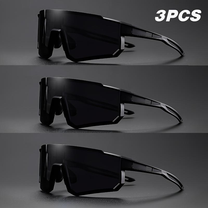 

3 Pairs of Bicycle Glasses for Riding Motorcycle Windproof Eye Protection Sports Dustproof Sunglasses Men s Trendy Large Frame
