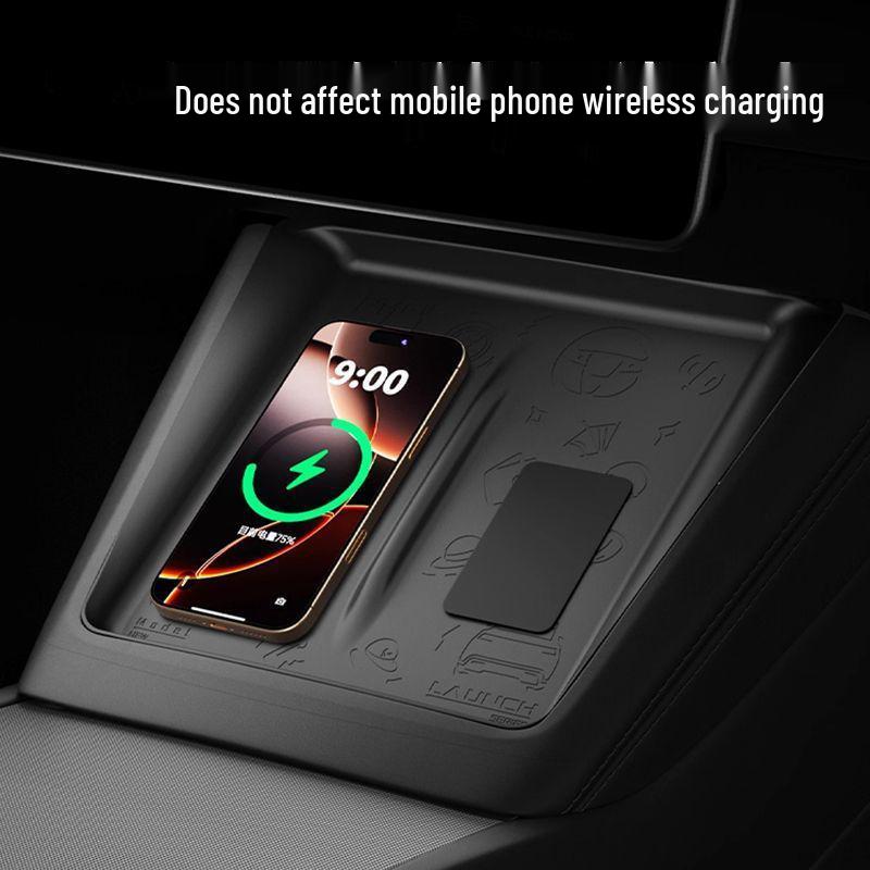Wireless Charging Silicone Pad for Tesla Model Y Interior