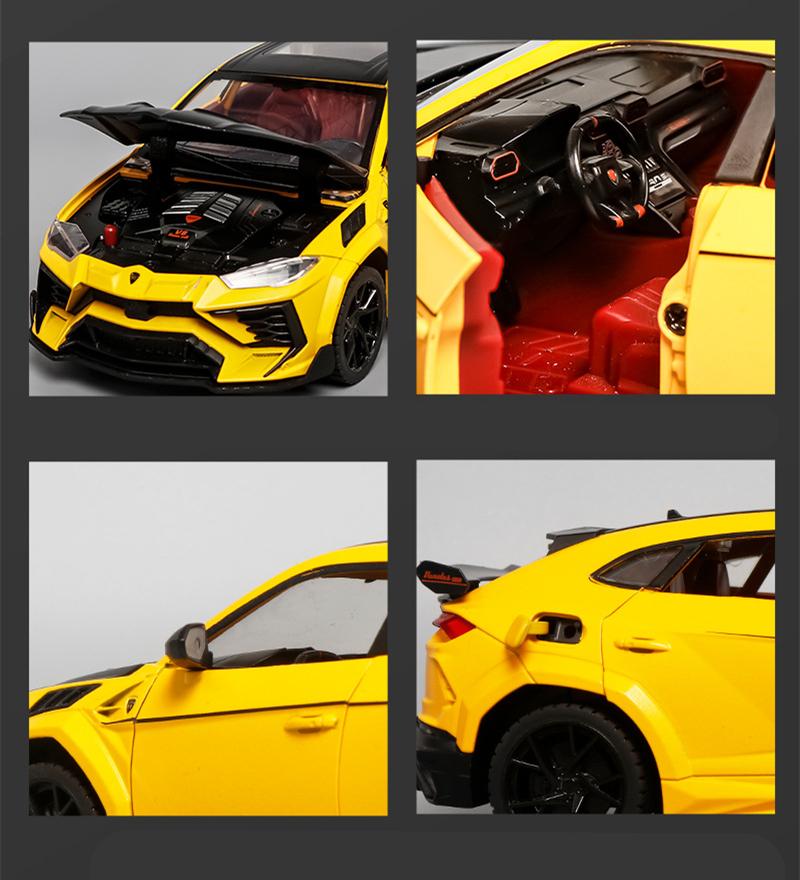 1/24 Lamborghini URUS внедорожник сплав модифицированная модель спортивного автомобиля литой металл внедорожник модель симуляция звук и свет детская игрушка подарок