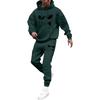 Men's Printed Hooded Sweatshirt And Sweatpants Casual Sports Suit