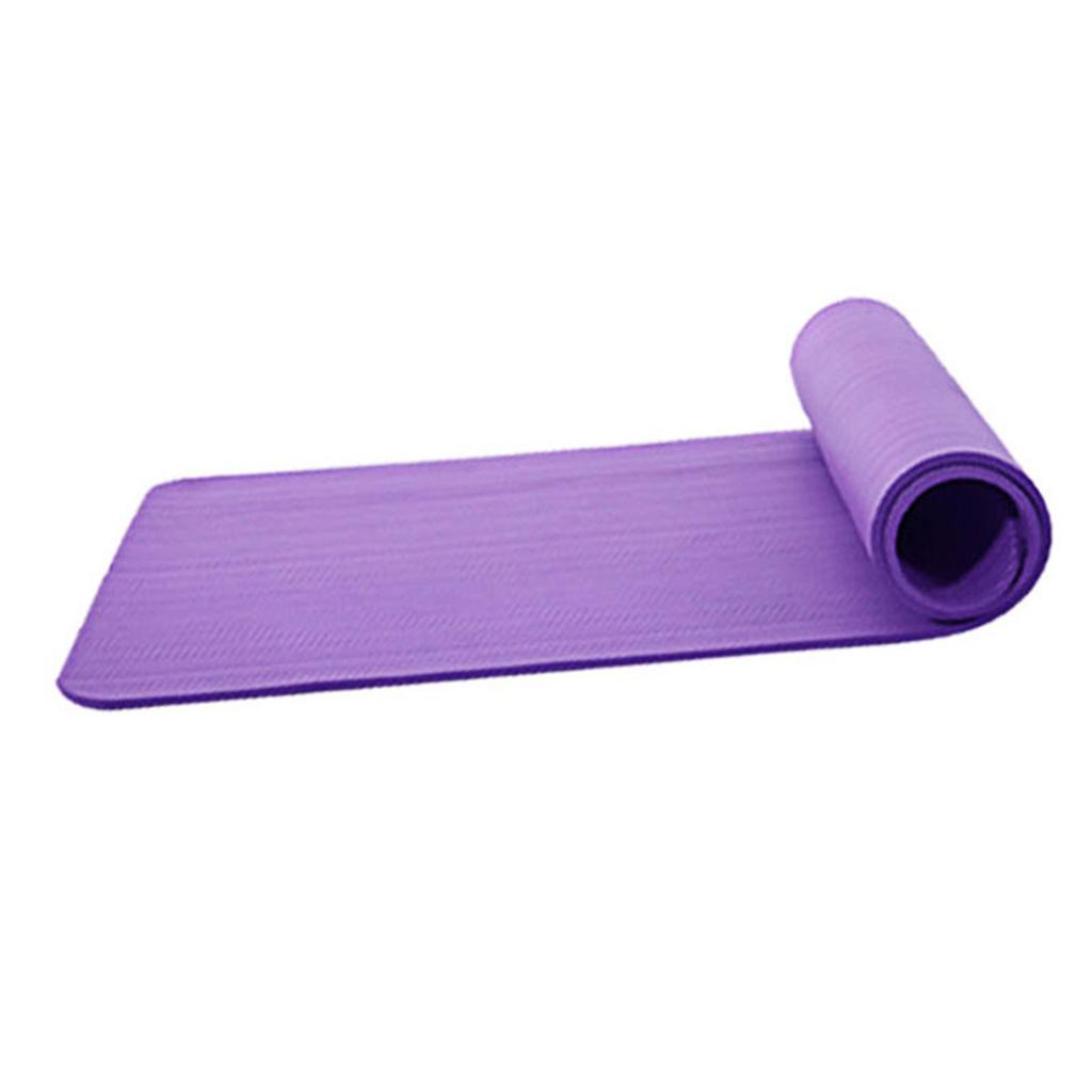 Fitness Mat Extra Long NBR Widened Thickened Shock Absorption Stable Support Dance Exercise Mat for