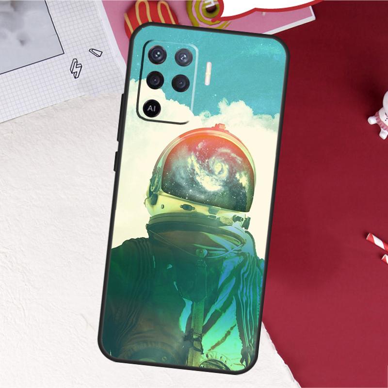 Planet Astronaut Case For Oppo A17 A57 A77 A74 A54 A94 A78 A98 A18 A60 A80 A40 A38 A58 A96 A76 A16 A15 A5 Pro