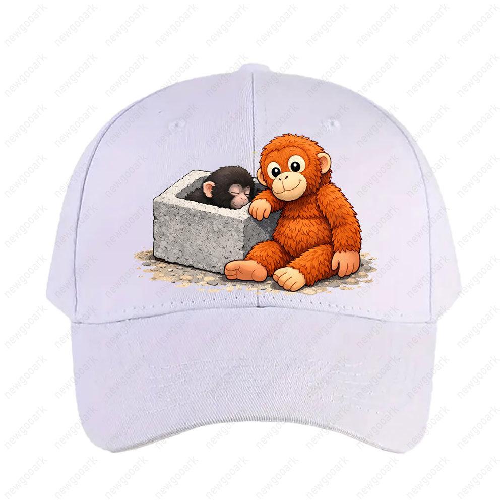 Panchi Kun Monkey Cap Summer Women Unisex Adult Peaked Hat Fashion Casual Adjustable Printed Baseball Caps Trucker Cap