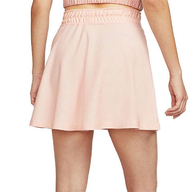 Nike Air Pique Solid Logo Breathable A-Line Comfortable Casual Skirt Women skirts Light-Pink DO7605-610