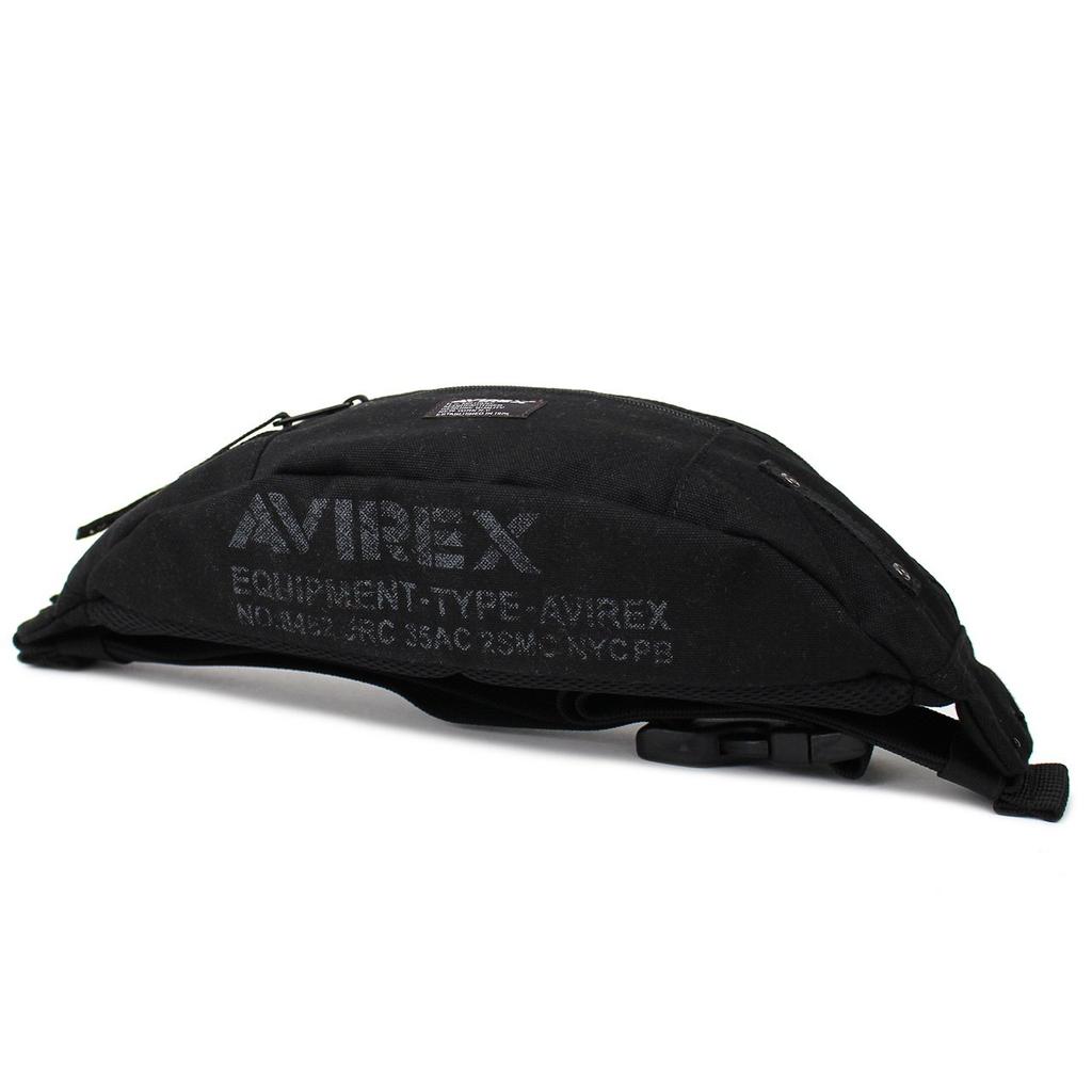 Avirex EAGLE Series Body Bag, One-Shoulder Bag, Crossbody Bag, Waist Bag, 2-Way, AVX3521 Black