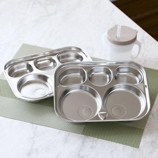 EDISON Friends Owl Stainless Steel Meal Tray - 580ml (2 Piece Set)
