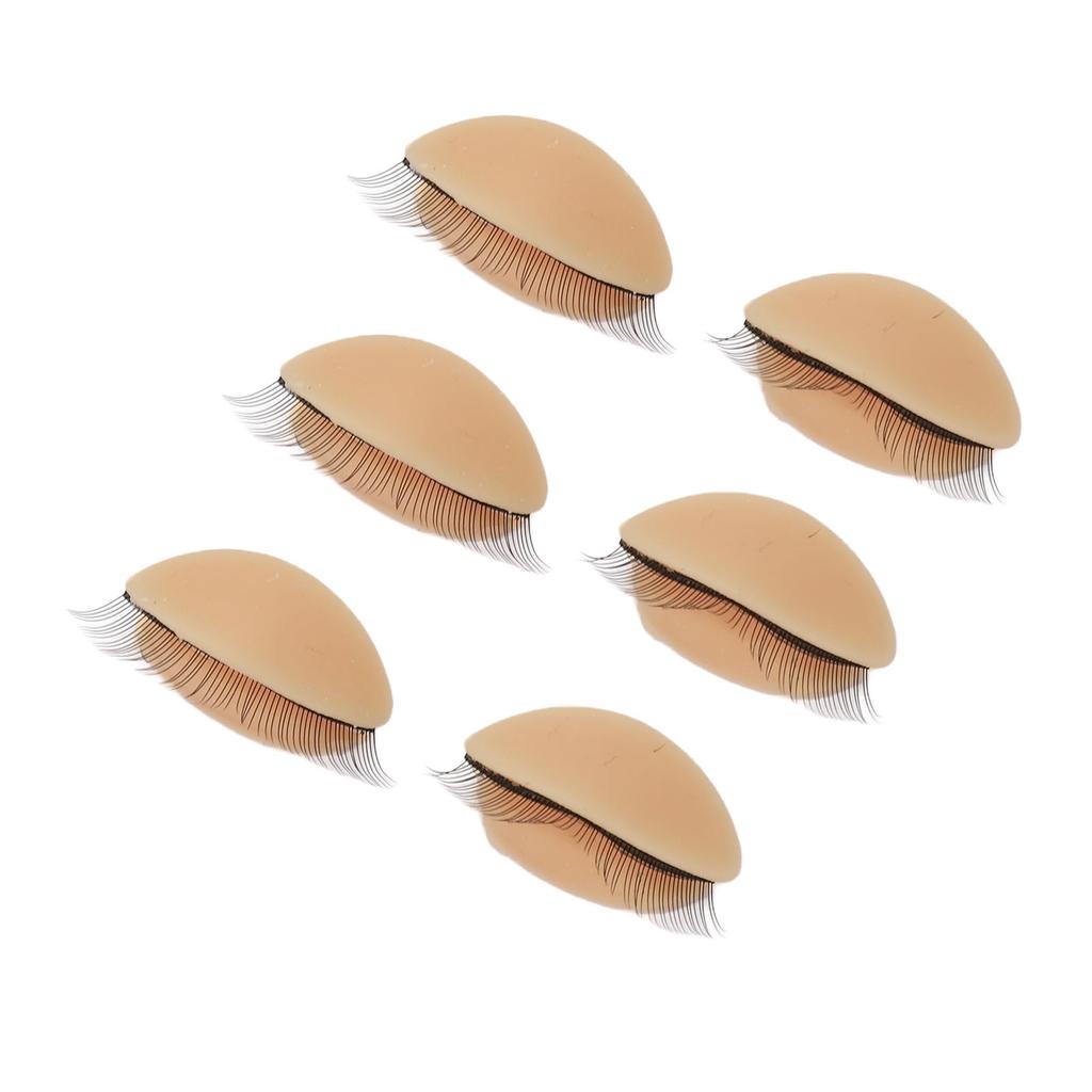 3 Pairs Replacement Eyelids for Mannequin Head Eyelash Extension Practice Removable Eyelids with