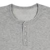 Men Button Crewneck T-Shirt Solid Color Short Sleeve Summer Shirt Casual Tee Shirt for Gym Workout Street Beach Wear
