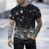 Fashionable Men's 3D Printed T-shirt, Casual and Comfortable Short Sleeved Top, Summer Daily Outdoor Round Neck Clothing