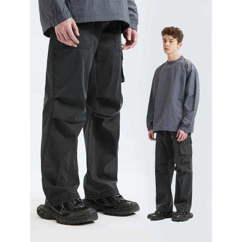 American Street Style Functional Patch Pocket Cargo Pants for Men, 2025 Autumn New Trendy Brand Retro Loose Casual Long Pants