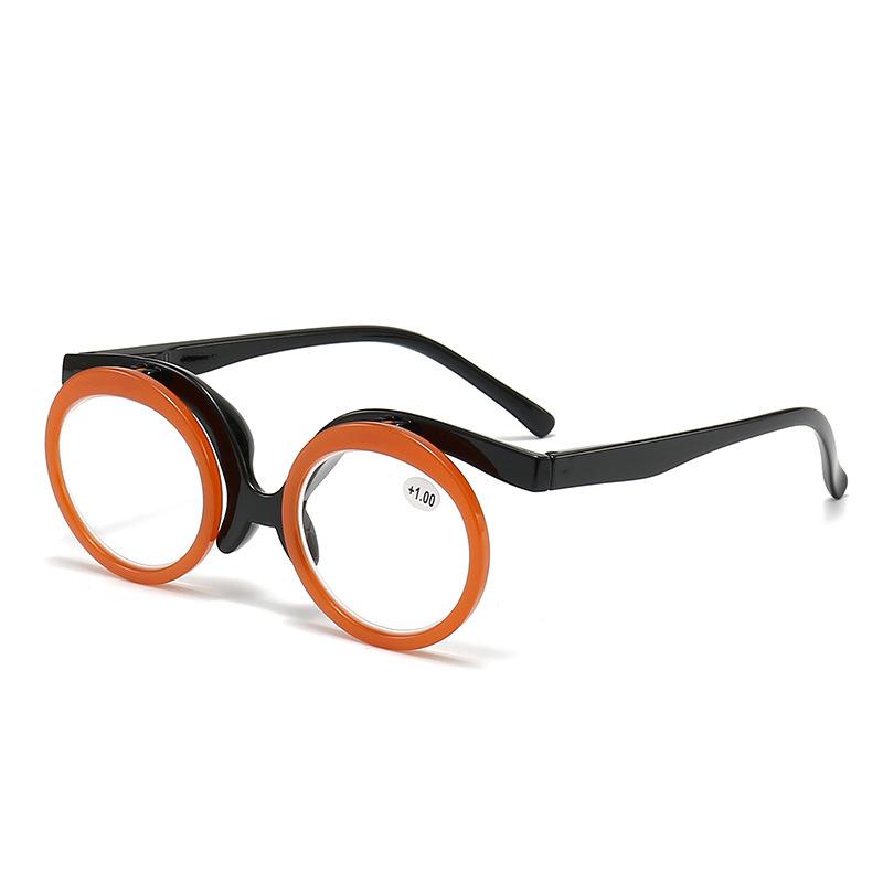 Praktické jednodílné sklopné kosmetické zrcátko pro seniory, nový vícebarevný rám, sklopné nahoru a dolů kosmetické brýle