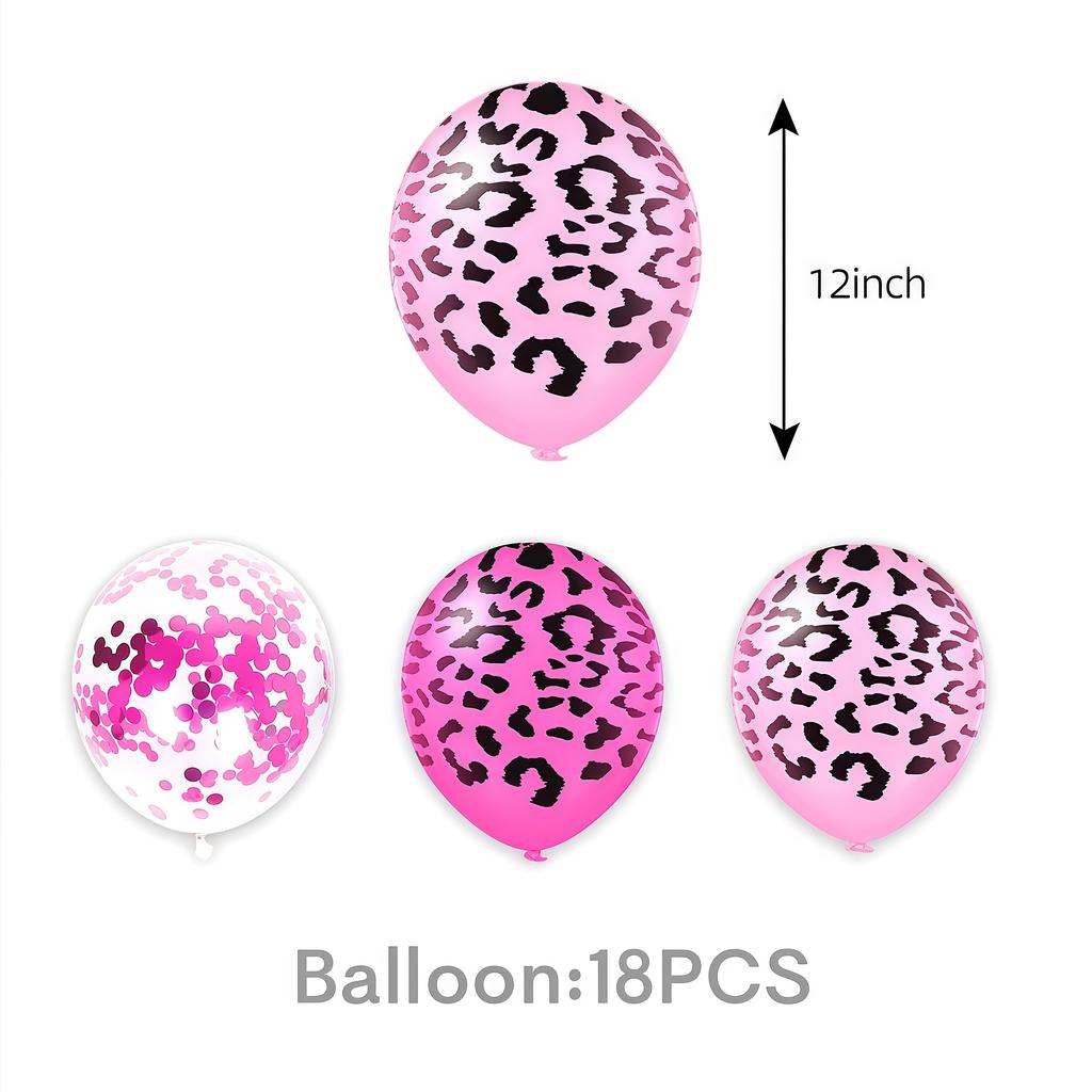 Rosa Leopard Geburtstagsparty Dekoration Tier Leopard Thema Geschirr Becher Teller Banner Ballons Geburtstagsparty Zubehör Geschenke