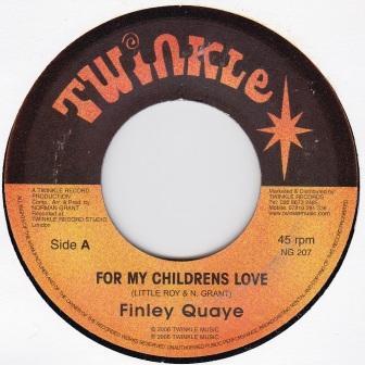 

7inch Record FINLEY QUAYE For My Childrens Love NG207 Twinkle Music 2006 UK Reggae Ska Dub Used