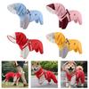 Waterproof Hooded Dog Raincoat with Detachable Hoods Adjustable Pet Rain Jackets For Small To Large Dog Outdoor Activity