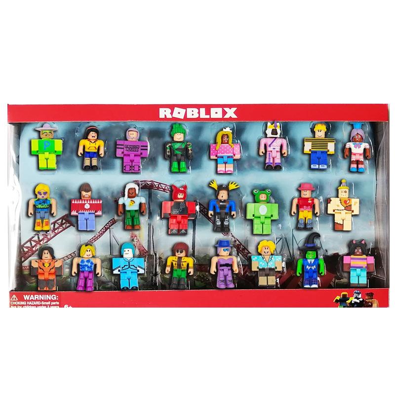 

Roblox 24 Pieces Polymer Material Action Figures Collector-Worthy Virtual World Character Statues Tabletop Decor Ornaments Case Packed Children