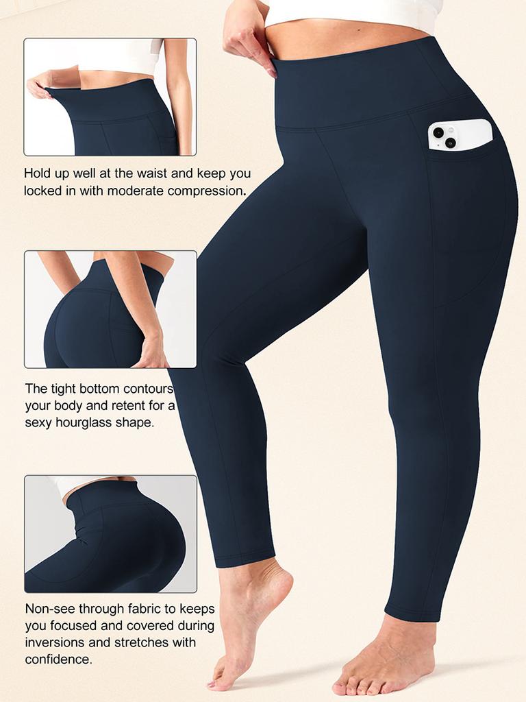 Plus-size Yoga Pants for Women Fitness-friendly High-waisted Waist-cinching Butt-lifting High-stretch Sports Leggings Plus-size Yoga Pants