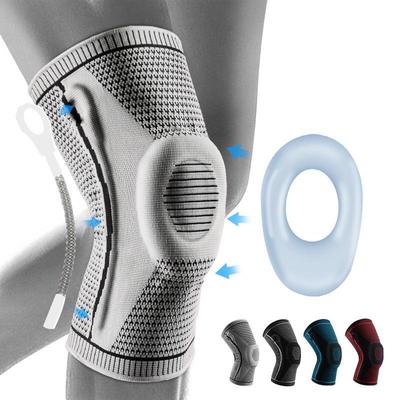 Ginocchiere in silicone traspirante a compressione a molla per sport e attività all'aperto