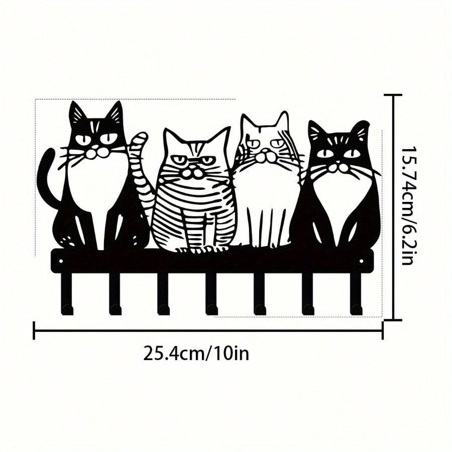 Cat Shaped Metal Wall Hook For Towel Coat Key Home Decor TY7137