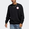 Adidas Bloom Crew Sweatshirt With Floral Logo Print Unisex Tops Black IC7744