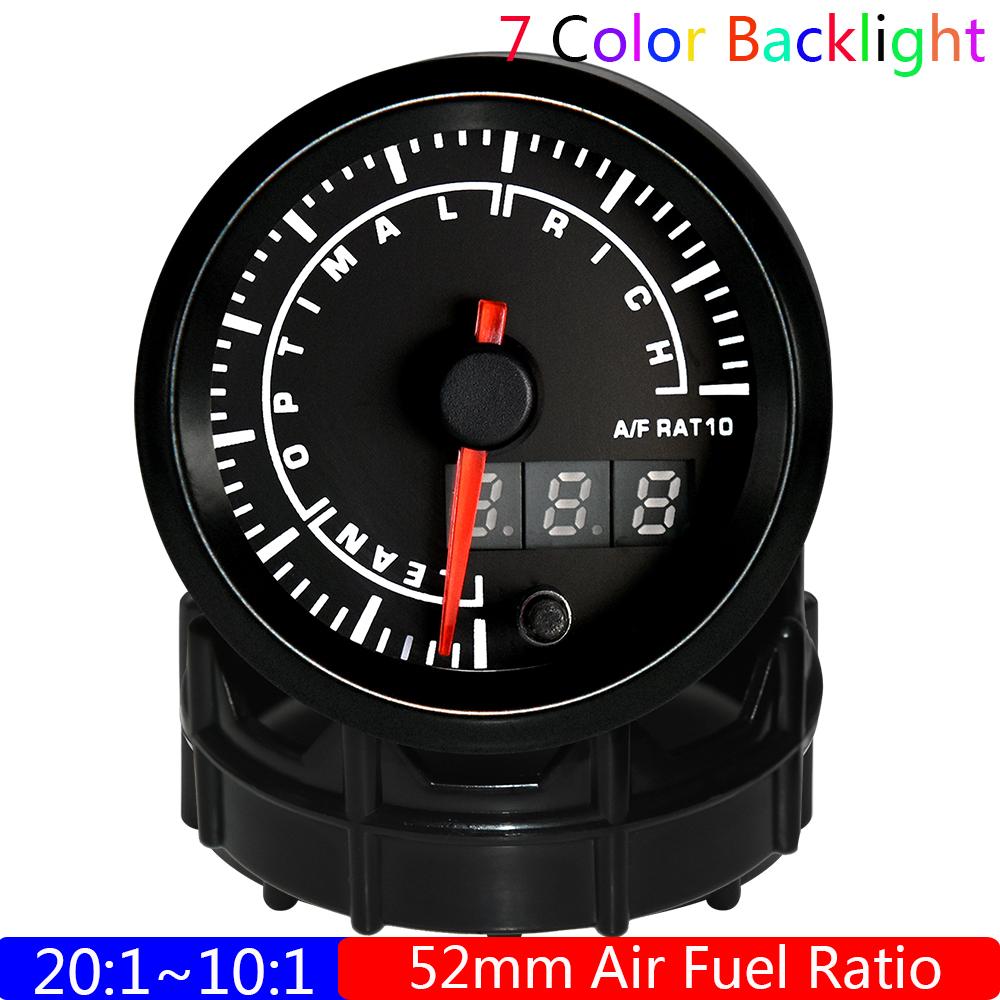 2" 52mm 7 Colors LED Racing Gauge Boost/Water/Oil temp/Oil pressure/Volt/Air Fuel Ratio/EGT/Tachometer Car Gauge +Gauge Pods 12V