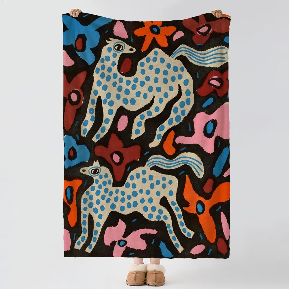 character n-niko niko niko-O Throw Thick Comfort Flannel Quilt, Multi-scene Use Indoor Outdoor Daily Nap