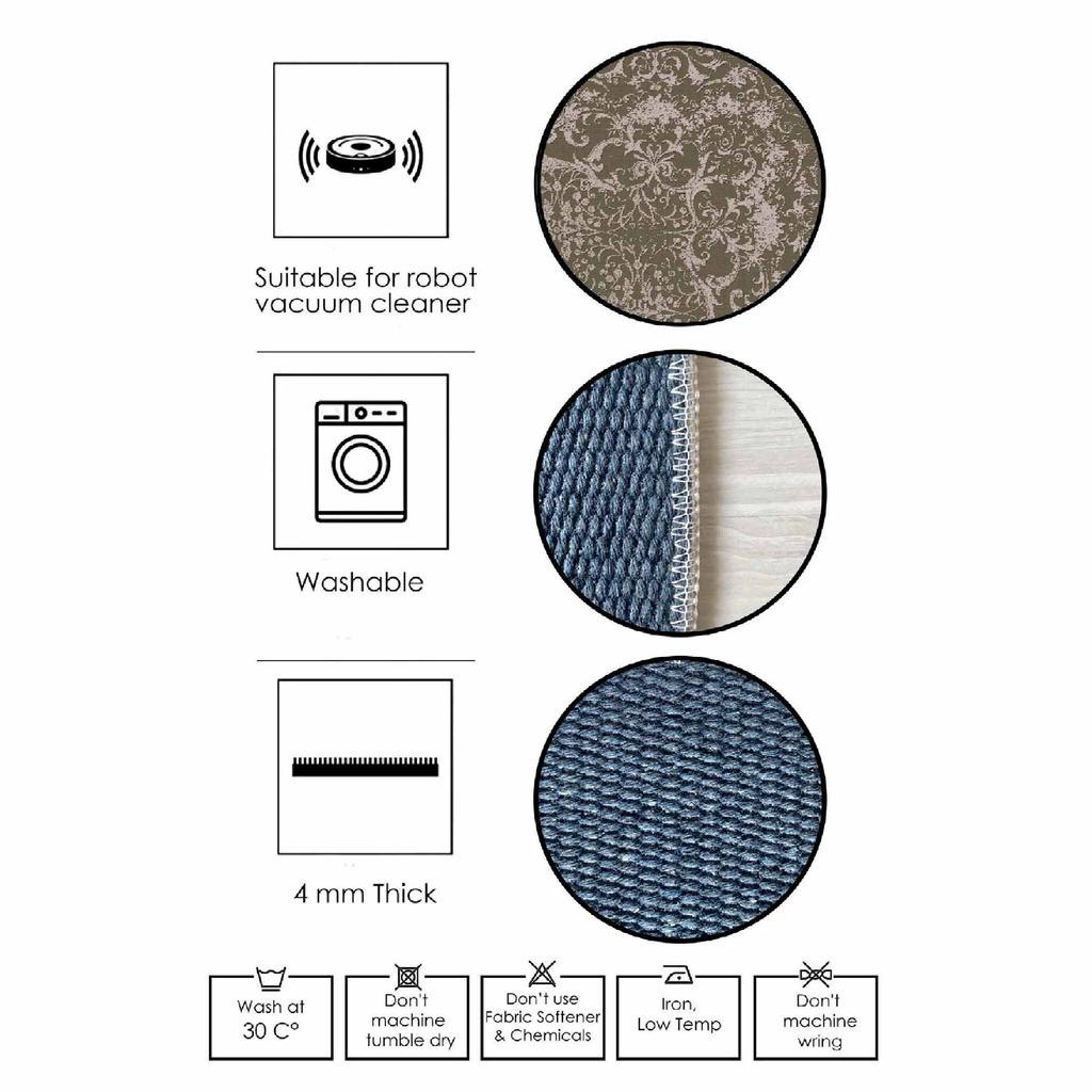 Decorative Special Design Modern Floor Rugs Patterned Non-Slip Base Washable