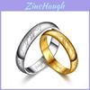Elegant Titanium Steel Natural Warcraft Ring In Gold For Unisex Fashion Jewelry
